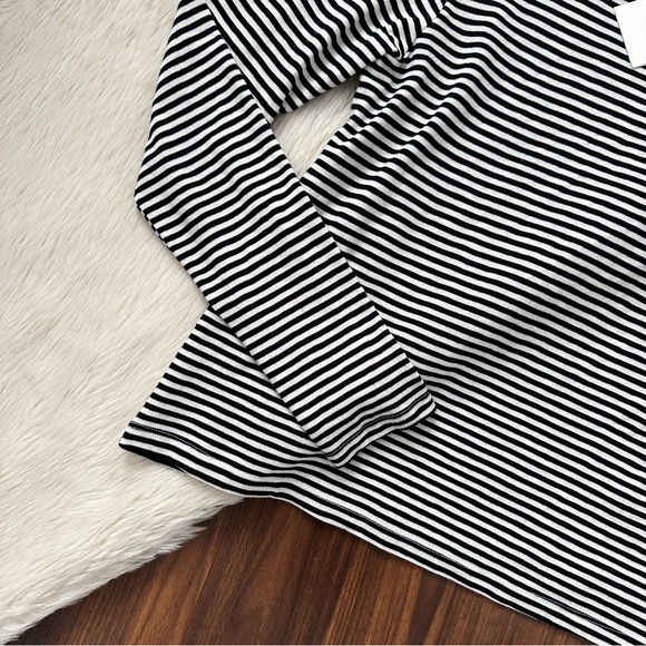 NWT ba&sh Alias T-Shirt in Off White Stripe - Picture 7 of 11